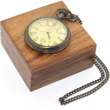 Ahşap Kutulu Pirinç Köstekli Saat Model 2 TEKNOBARAN-79895