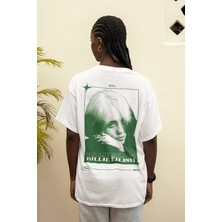 Sevbano Billie Eilish Sırt Baskılı Unisex Oversize Şarkıcı Tişört