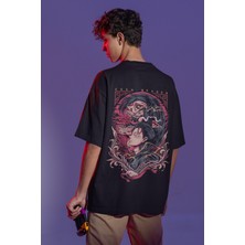 Sevbano Attack On Titan Eren Yeager Sırt Baskılı Unisex Oversize Anime Tişört