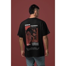 Sevbano Eren Yeager Attack On Titan Sırt Baskılı Unisex Oversize Anime Tişört