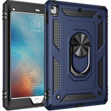 Fuchsia iPad 9.7 2017 ile Uyumlu Kılıf Antişok Önleyici Zırhlı Silikon Tablet Kılıfı