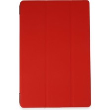 Fuchsia Galaxy Tab S7 Fe 12,4 Inç ile Uyumlu Koruyucu Smart Folyo Ince Sert Arka Kapaklı Akıllı Kılıf