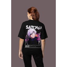 Sevbano Gojo Satoru Jujutsu Kaisen Sırt Baskılı Unisex Oversize Anime Tişört