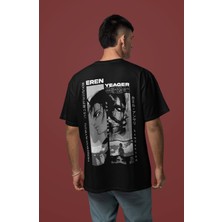 Sevbano Eren Yeager Attack On Titan Sırt Baskılı Unisex Oversize Anime Tişört