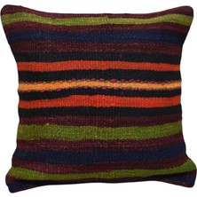 Zehra Abla Halı Yeni El Dokuma Dekoratif Kilim Kırlent Yastık Kılıfı 6741