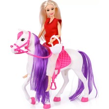 Sinerjim Jasmine Atlı Bebek Beyaz-Pembe