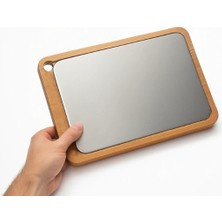 Zenvia ZNV_6574 Ahşap Paslanmaz Çelik Kesim ve Sunum Tahtası