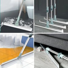 WİderMarkt Teleskopik Yer Sileceği-35 cm Silikon Çekçek,ayarlanabilir 60-100CM Sap,zemin ve Su Temizleme Aparat