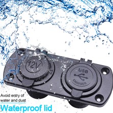 Trakmats Bmw 4 Serisi Gran Coupe G26 2021-2022-2023-2024-2025 Çakmak Soketi 12V Marine Tip Çift USB Girişli Su Geçirmez Çift Panel Girişli ve Ayrıca 2li USB Giriş Port