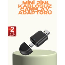 Shopwave Kablosuz Carplay ve Android Auto Adaptörü – Usb-A & Type-C Girişli Akıllı Dönüştürücü