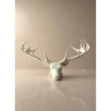Store Mania Odern Geyik Başı Biblo 25 cm Zarif Masa Üstü Dekor STOREMANIA-96547