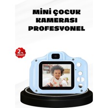 Çocuklar Için Mini Dijital Kamera – 1080P Hd, 2.0 Inç Ekran, Komik Filtreli ve Şarjlı Yunus