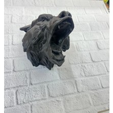 Shopwave Siyah Ayı Duvar Süsü Dekoratif Asılabilir Heykel Ev Ofis Aksesuarı