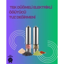 Paslanmaz Çelik Otomatik Baharat Öğütücü Pille Çalışan Tek Tuşlu Kullanım Kozmix