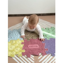 Muffik Baby Pastel Set - 0-3 Yaş Bebek Duyu Gelişim Matı - 6'lı Ortopedik Aktivite Matı - Tummy Time Destek Matı - Fizyoterapi Matı