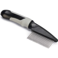 Ozlstor Beeztees Tüy Dökme Dönemi Köpek Tarağı, L, Siyah Gri, 21CM, 21X5,5X3CM