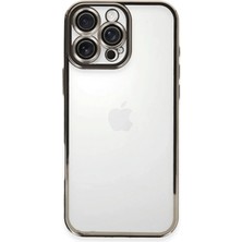 iPhone 16 Pro Max Kılıf Lensli Silikon - Titanyum Gri KOZMIX-969871