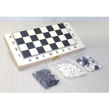 DecoTech Ahşap Kutulu Satranç Tavla Seti Model 4 (55476)