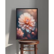 Rosa Art Tablo | Ahşap Çerçeveli Tablo | Çerçeveli Poster | Pembe Yıldız Çiçeği, Çiçek Temalı Tablo