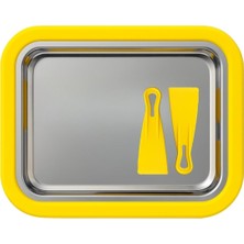 Ev Tipi Dondurma Yapma Kabı – Elektriksiz Rulo Dondurma Makinesi, Paslanmaz Çelik Soğutma Tavası ve Spatula Seti (Sarı)