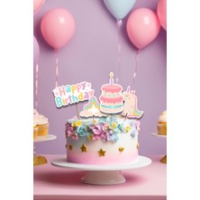 Niksy Design Unicorn Temalı 4’lü Pasta Süsü