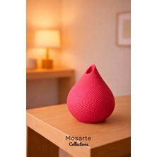 Mosarte Damla Formlu Modern Dekor Vazosu 3D Doku Yüzeyli