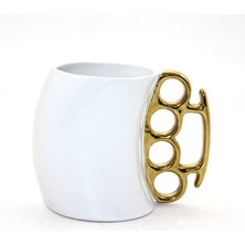 DecoTech Porselen Muşta Tasarımlı Kupa Bardak Beyaz Renk (55476)