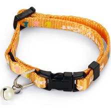 Ozlstor Beeztees Yavru Kedi Boyun Tasması, Zilli, Sarı, 17,5-23CM