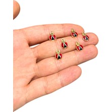 Doğu Türkistan Bayrağı Kolye Ucu, Takı Malzemesi, Türk Bayrağı Takı Aparatı 1 Adet (Kararmaz)