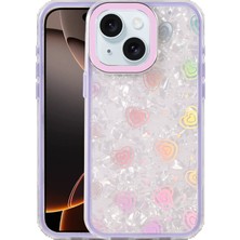 Apple iPhone 15 Lumi Desenli Kapak - Mor KOZMIX-969871