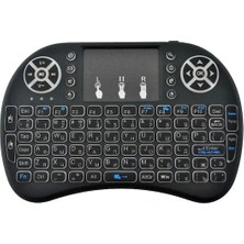 Üreticiniz Smart Tv Box Ps3 Uyumlu Kablosuz Dokunmatik Işıklı Şarjlı Touchpadli Mini Q Klavye