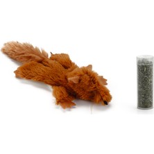 Ozlstor Beeztees Kedi Oyuncağı, Sincap, Kediotlu, Peluş, 14CM