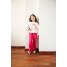 Jeliboom Fiyonk Baskılı, Taş Detaylı Kız Çocuk Takım