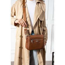 Asel Çanta,klasik Çapraz Fitil Detaylı , taba kadın Çapraz Çantası