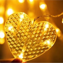 DecoTech Kalp Perde LED Işık 3m 6 Sıra 12 Adet Gün Işığı (55476)