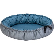 Ozlstor Pet Comfort Sunflower Kedi ve Köpek Yatağı Çift Taraflı Mavi/gri 85CM