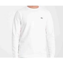 Lacoste Bisiklet Yaka Ekru Regular Fit Uzun Kol