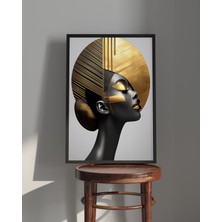 Rosa Art Tablo | Ahşap Çerçeveli Tablo | Çerçeveli Poster | Kadın Temalı Soyut Tablo