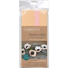 Lia Griffith Çift Taraflı Kağıt Kıvrımları Rulo, 6.7 Kare Ayak, Allık ve Şifon, Petal ve Şeftali