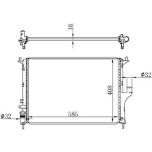 Oris Orıs BDC046016 - Motor Su Radyatörü Dacıa Logan 06 Sandero 08 Duster 10 1.4 1.5dci 1.6 Ac 585×408X22