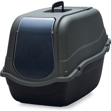 Ozlstor Beeztees Kapalı Kedi Tuvaleti, Antrasit Koyu Mavi, 57X39X41CM