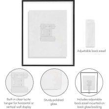 Americanflat Kırılmaya Dayanıklı Camlı 11X14 Yüzer Resim Çerçevesi - 8X10 Fotoğraf Veya Daha Küçük - Kaydırmalı Fotoğraf Çerçevesi - Fusion Float Koleksiyonu - Masa Üstü Veya Duvar Için Yüzer Çerçeve