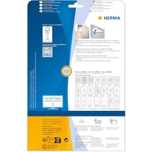 Herma 4387 Üniversal Etiket Dın A4 Çıkarılabilir 30 Mm, 25 Yaprak, Kağıt, Mat, Yuvarlak, Çıkarılabilir ve Tekrar Yapışan Adres Çıkartması, 1.200 Yapışkan Etiket, Beyaz