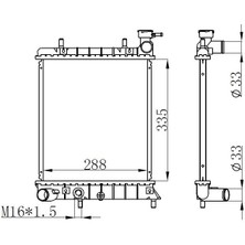 Oris Orıs BHY022016 - Radyatör Brazing Accent Admıra 00-05 1.3ı Ac Klimasız Mek 335×298X16