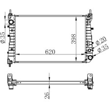Oris Orıs BFI026026 - Radyatör Brazing Lınea 1.3 Jtd Ac Klimasız Mek 621×395X26