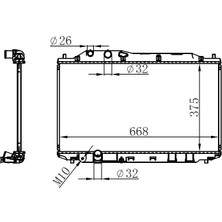 Oris Orıs BHN075016 - Radyatör Brazing Cıvıc Sedan 06 375×668X16