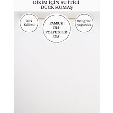 FabricsTown Su Itici Duck Kumaş | 220 G/m² | %65 Pamuk %35 Polyester | 180 cm En | Dikişlik Dayanıklı Kumaş