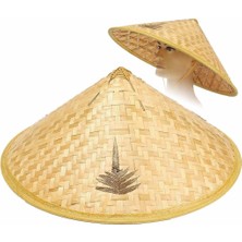 DecoTech Naturel Renk Cambodia Kamboçyalı Vietnam Şapkası Pvc Hasır (55476)