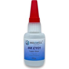 4m CY01 Siyanoakrilat Bazlı Hızlı Şeffaf Yapıştırıcı, Şeffaf, Deri/karton/mantar/ahşap/köpük/plastik/metal Uyumlu, 20G