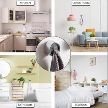 2 Adet, Hafif, Lüks Vakumlu Kancalar, Güçlü Yük Taşıma Kapasiteli, Deliksiz Yapışkanlı Kancalar (Banyo ve Tuvalet Için), Vidalama Gerektirmez, Kendinden Yapışkanlı